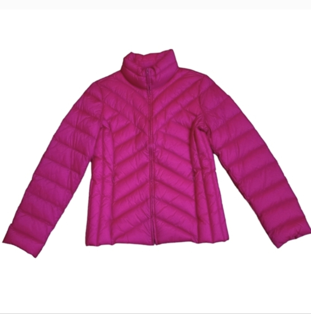 Talbots Bright Pink Puffer Jacket Size S, New - Picture 2 of 14